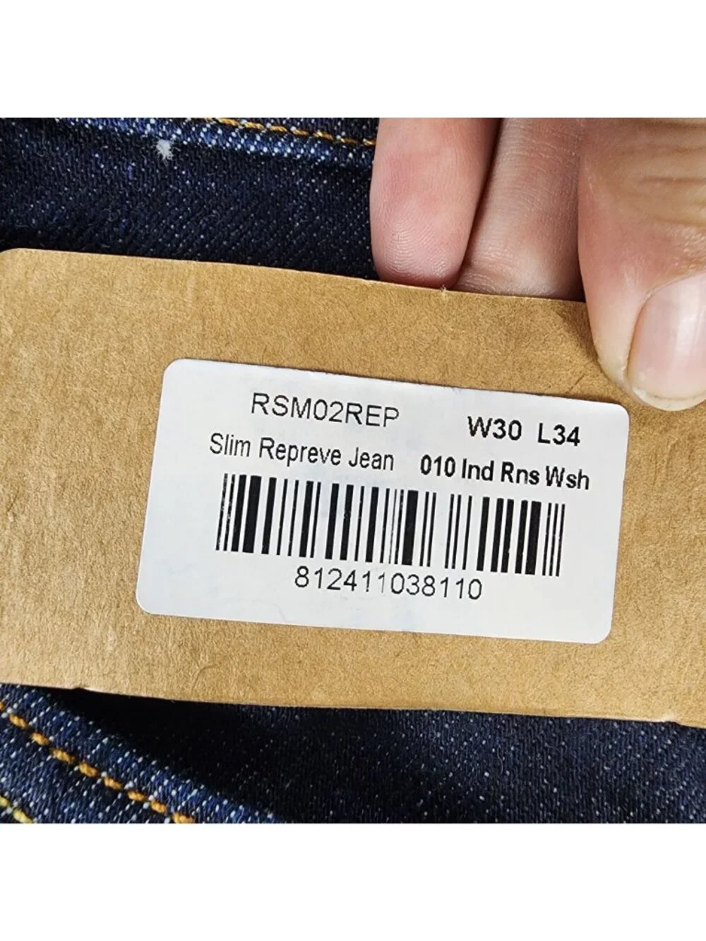 Rising Sun & Co Jeans Mens 30x34 Blue Stretch Mid Rise Slim Repreve *NWT*